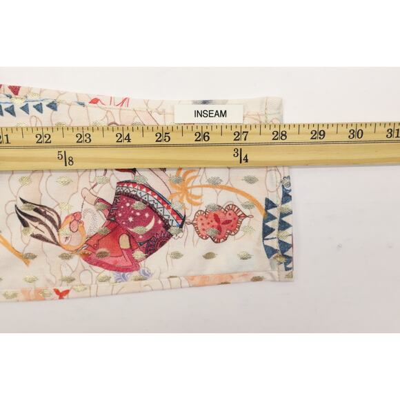 Mother Women's The Looker Friends In High Places Printed Beige Sz 26 - Picture 6 of 13